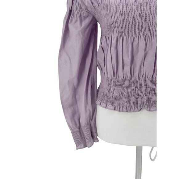 Zara Lilac Smocked Crop Top with Long Sleeves - Size 13-14, Spring, Tweens - Picture 7 of 13